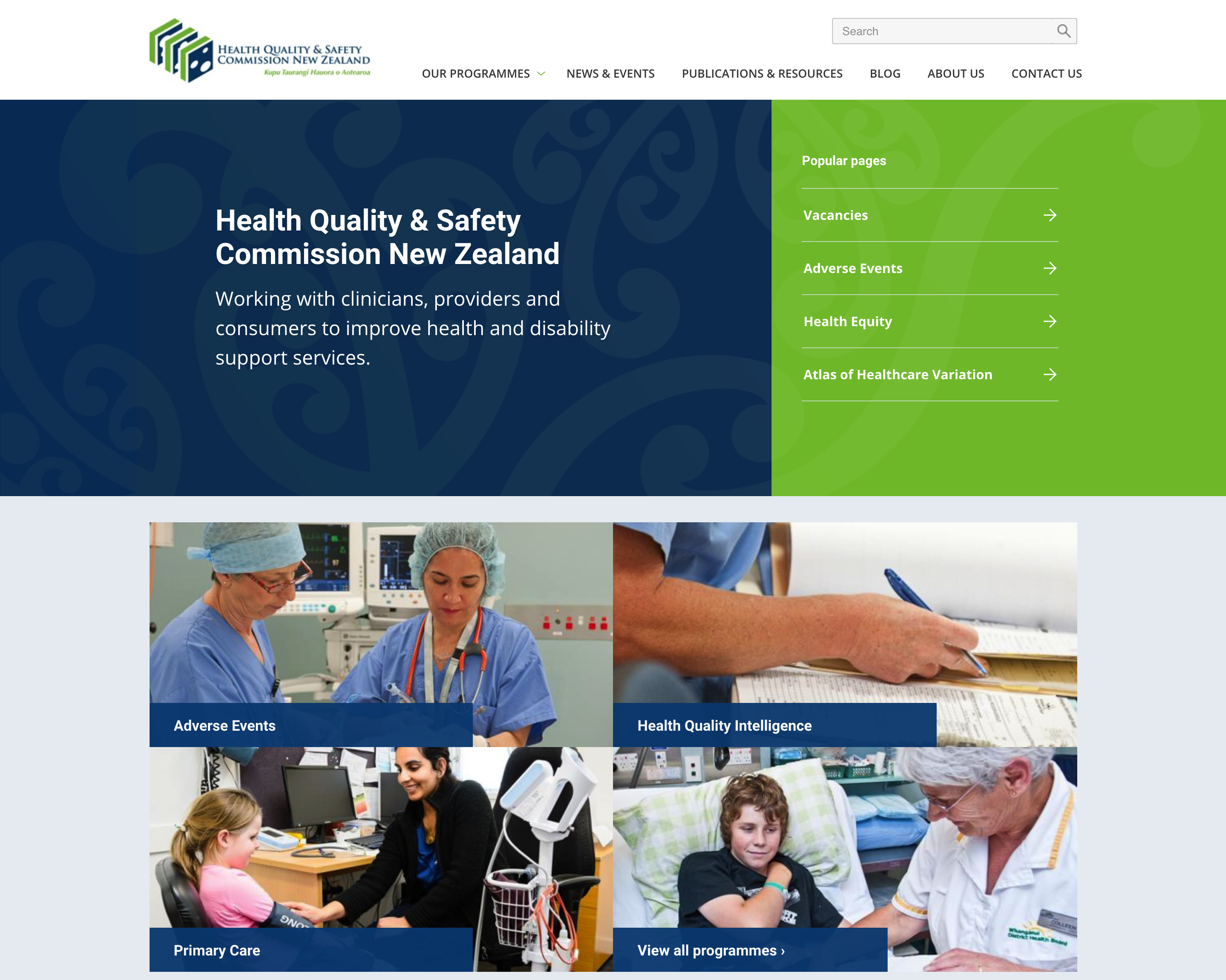 Health Quality & Safety Commission  (SilverStripe)
