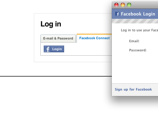 This has been designed to use the Javascript SDK rather than the OAuth This has been designed to use the Javascript SDK rather than the OAuth