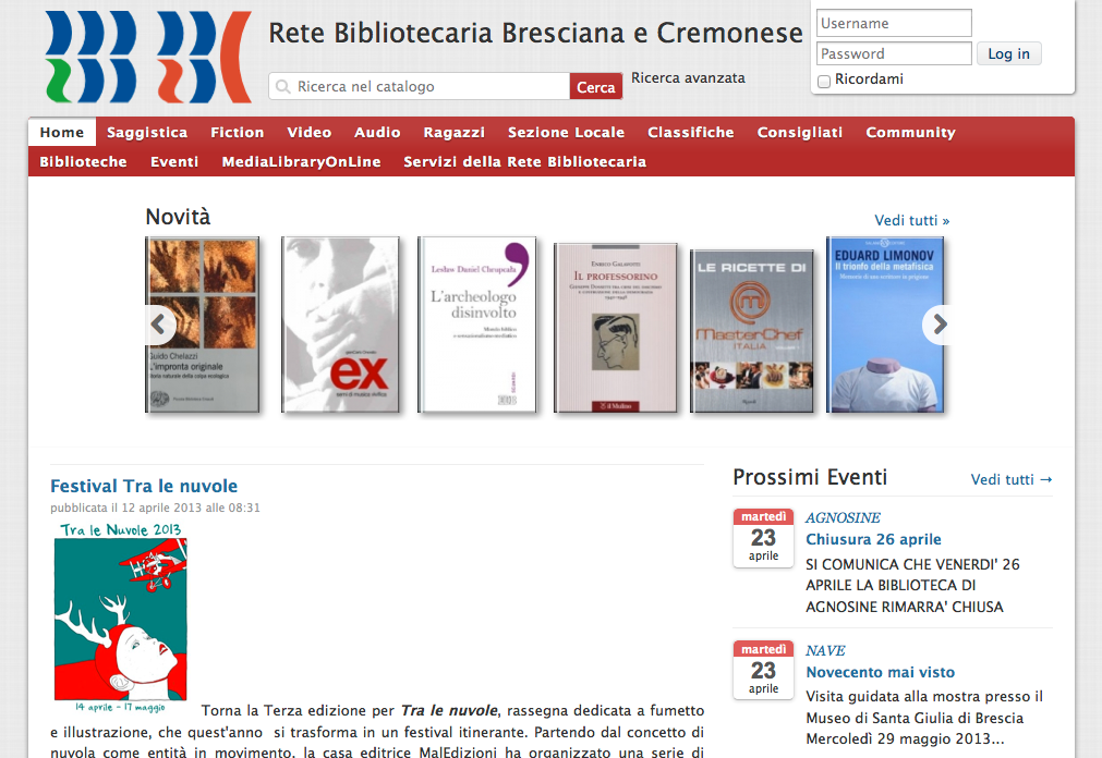 Brescia & Cremona Library Network (Comperio)