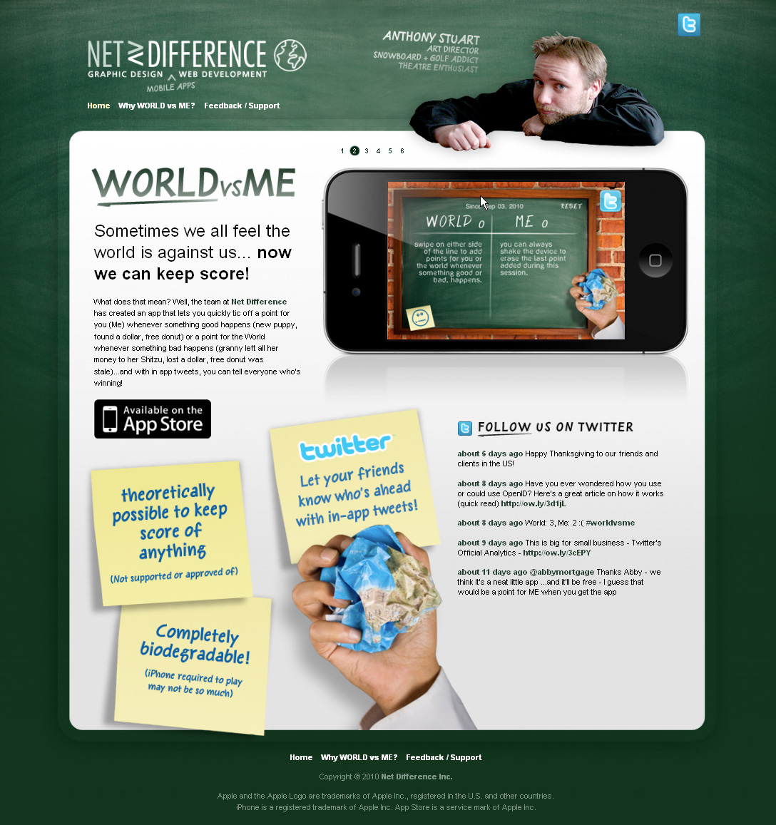 WorldvsMe (Net Difference - A Web Studio)