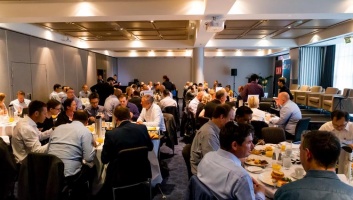 Conference eating breakfast image