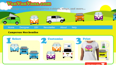 VanVanVans.com Custom Camper Van T-shirts