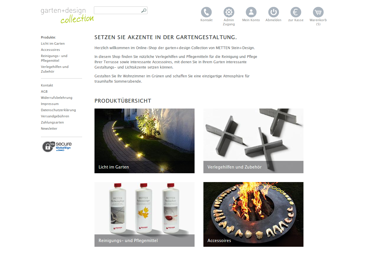 Metten Shop - Garten+Design Collection (Schaper Software)