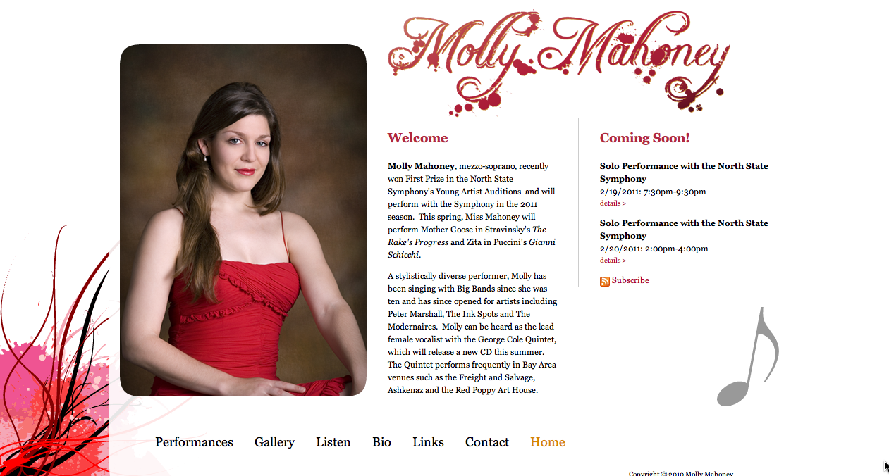 Molly Mary Mahoney, mezzo-soprano. (Webbower)