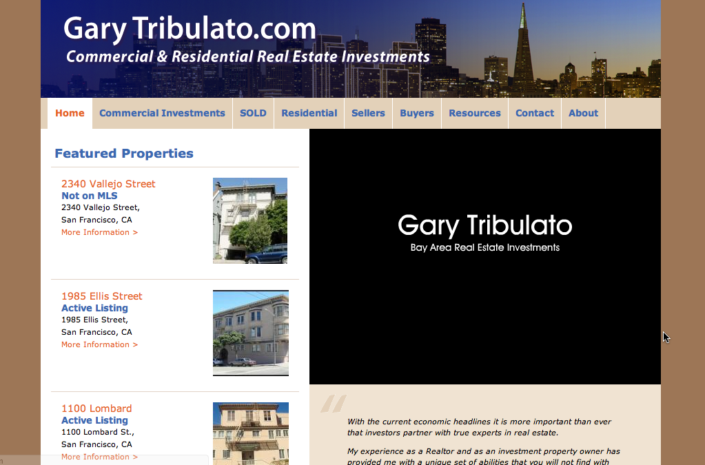 Gary Tribulato.com - Commercial & Residential Real (Webbower)