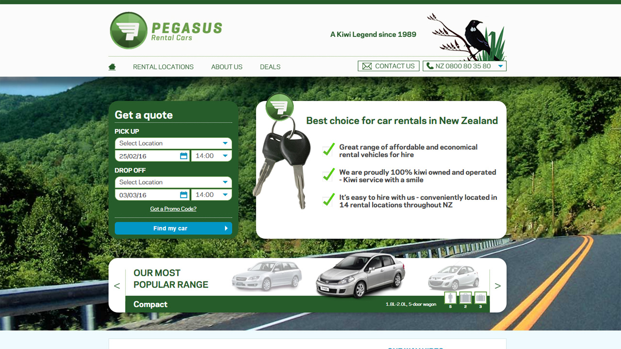 Pegasus Rental Cars (Web Torque)