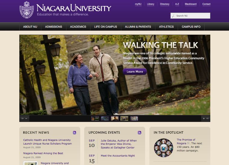 Niagara University Website (Matt Villnave)