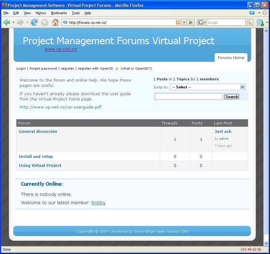 Project Management Forums -Virtual Project (kiwifellows)