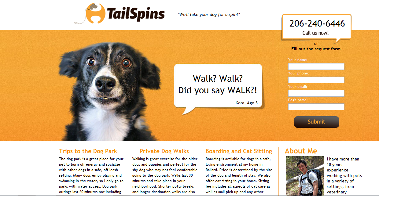 www.tailspinsdogwalking.com  (Jonas@Tervezo)