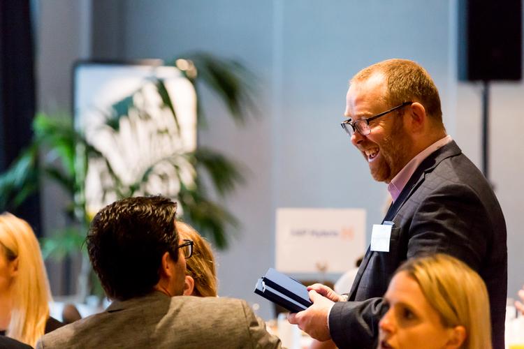 Andy Rycroft talking with the attendees