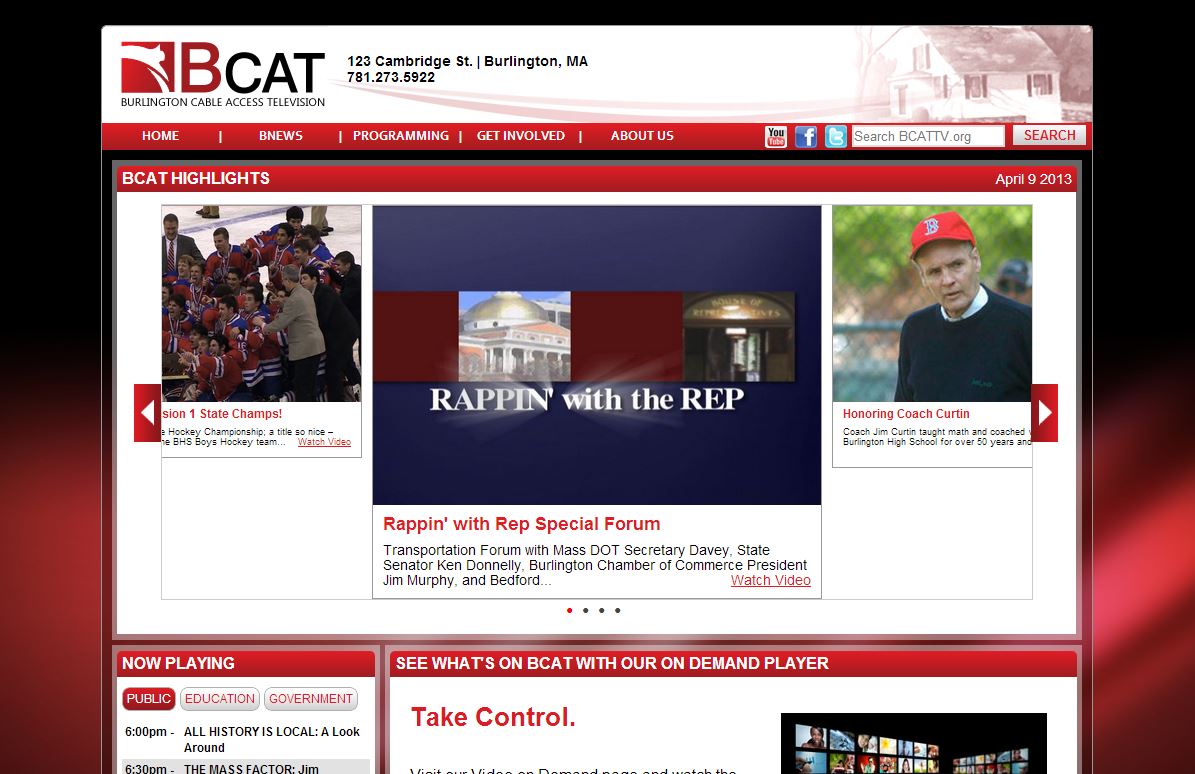 BCATTV Community Media Website (Polar Design)
