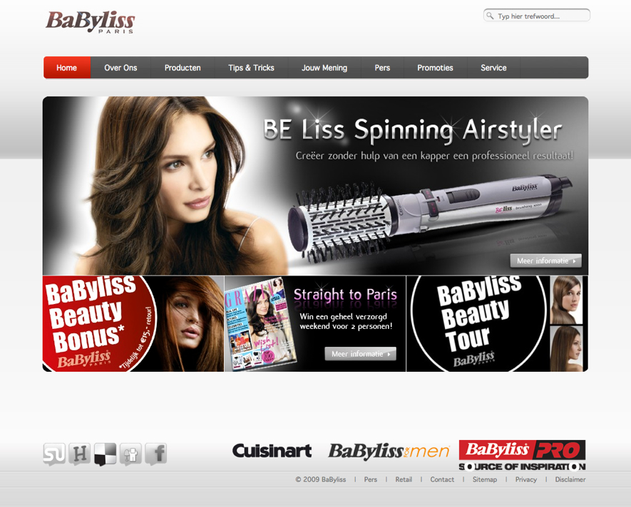 afgunst bezoek Bevoorrecht SilverStripe Community Showcase » Babyliss Netherlands (dospuntocero) »  Silverstripe CMS