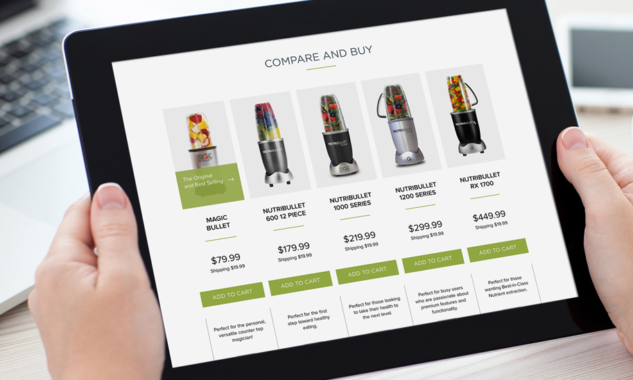 Bullet Brands website on ipad