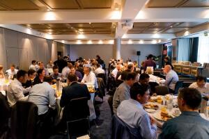 Conference eating breakfast image