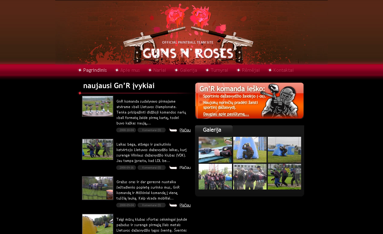 Guns N` roses (GNR) official paintball team websit (imsas)