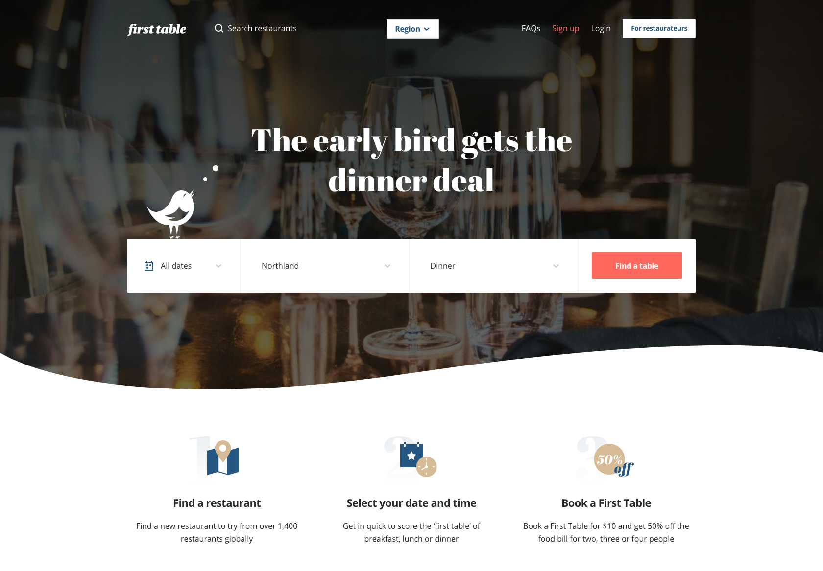 First Table screenshot