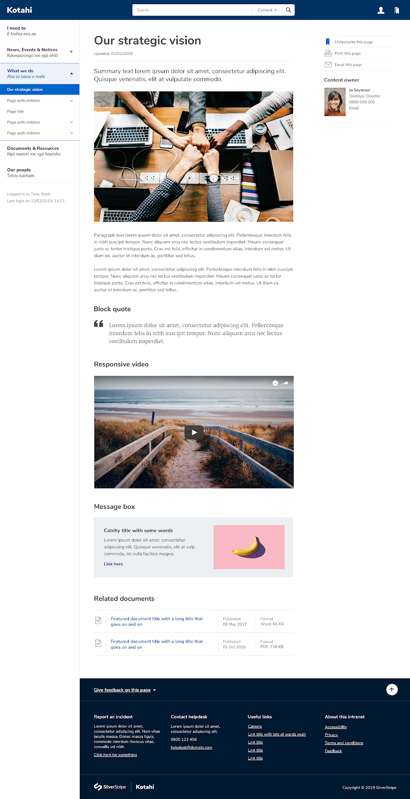 Using content blocks