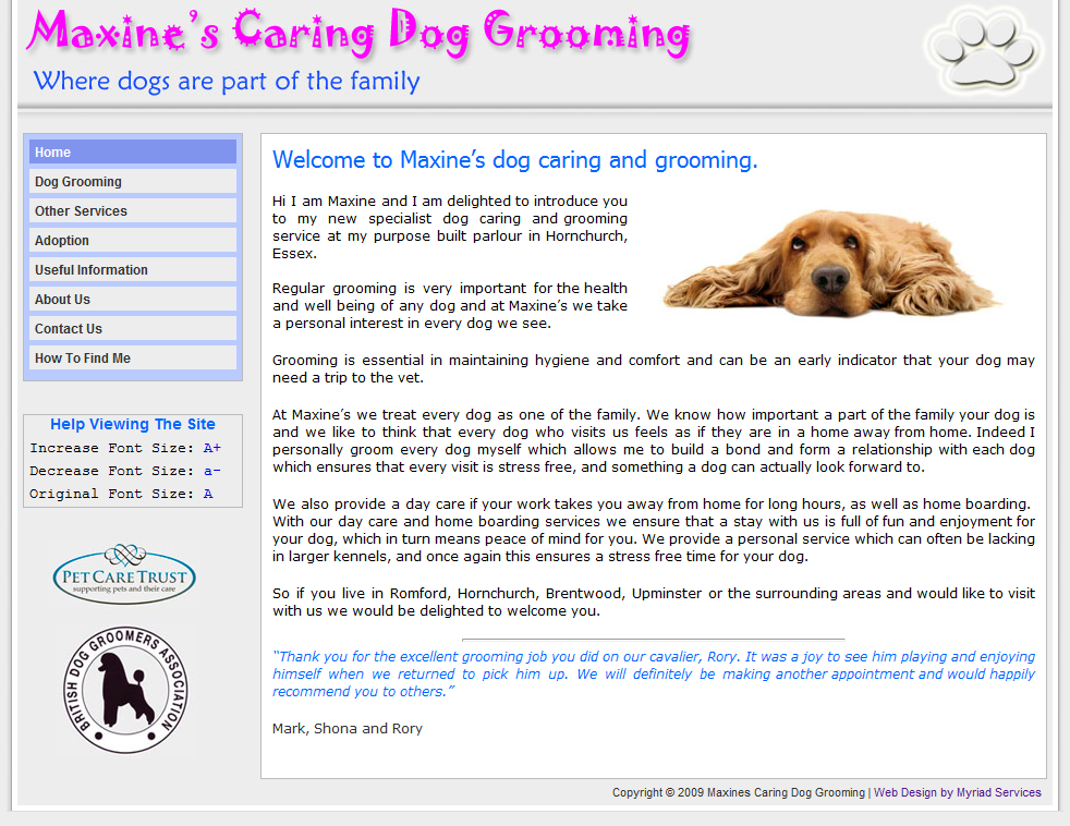 Maxines Caring Dog Grooming (cumquat)
