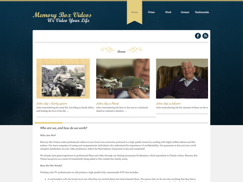 Memory Box Videos  (Aaron Brockhurst)