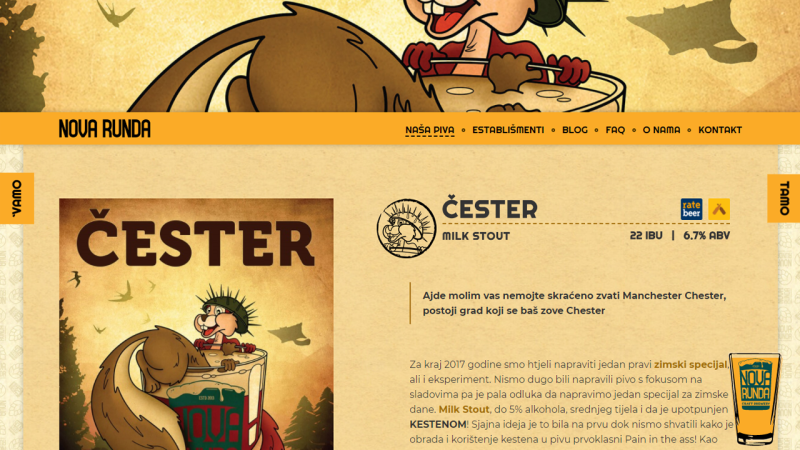 Nova Runda - an craft brewery website (jelicanin)