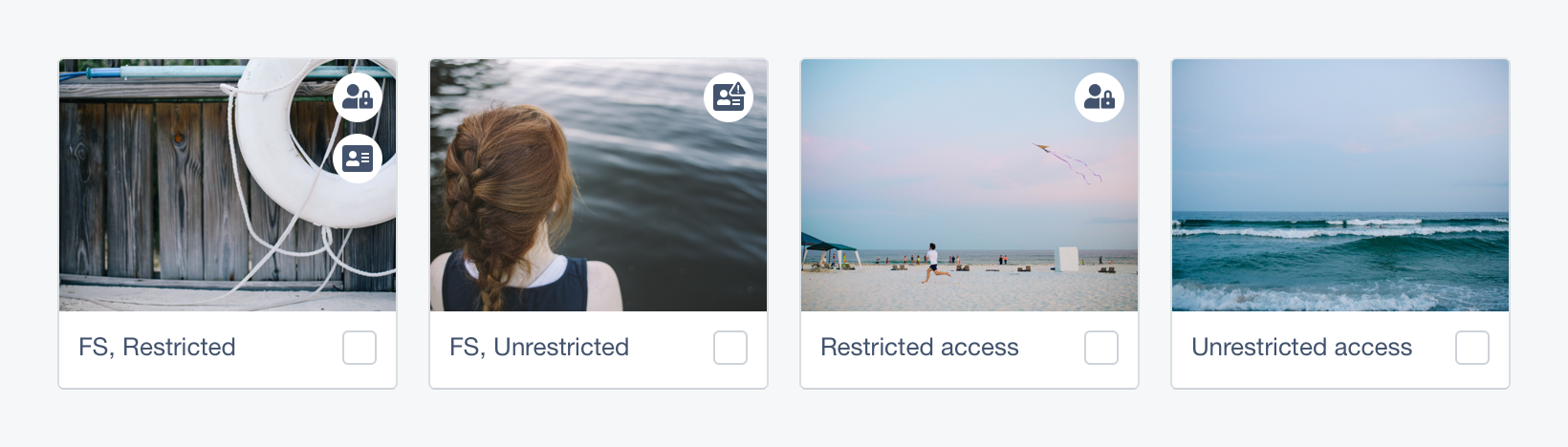New icons indicating file permissions in the CMS