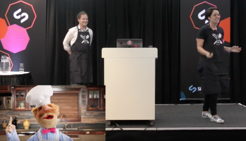 Robbie and Nicole presenting at StripeCon image