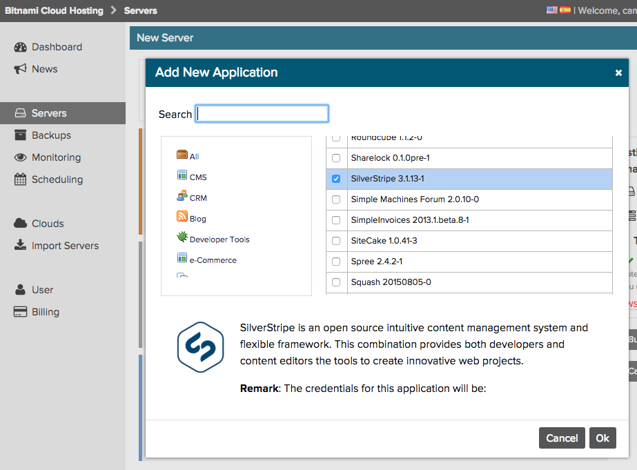 Bitnami SilverStripe CMS installer