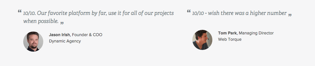 Customer feedback from agencies using SilverStripe Platform