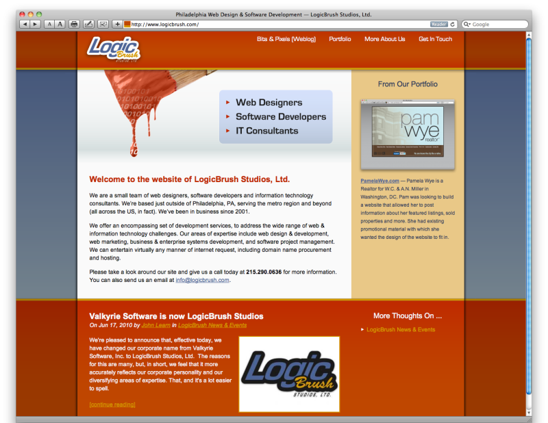 LogicBrush Studios, Ltd. Website (John @ Logicbrush)