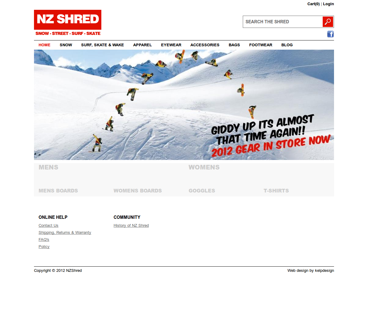 NZ Shred Showboard shop (t|m)