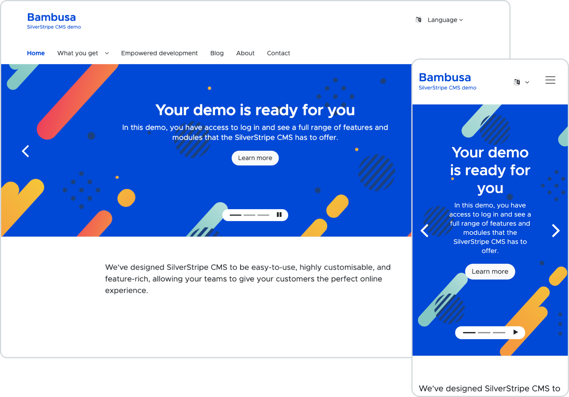 Demo SilverStripe CMS