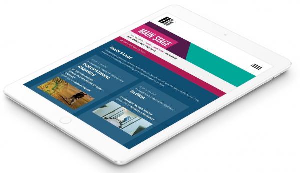 Image of the hampstead theatre website on an ipad