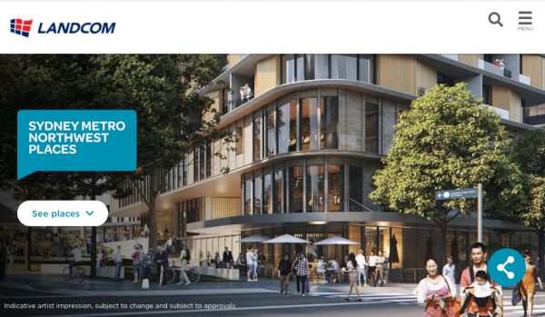 Sydney Metro Northwest Places homepage