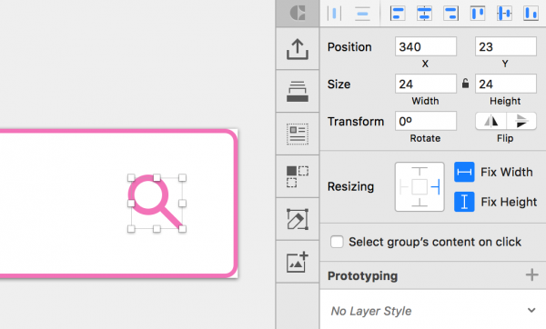 screenshot of using the pin tool and fixed width and height tools