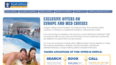 Royal Caribbean Landing Pages