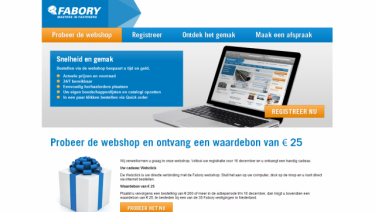 Campagnewebsite voor Fabory