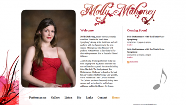 Molly Mary Mahoney, mezzo-soprano.