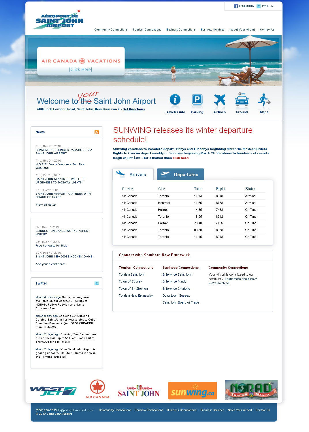 The Saint John Airport (Net Difference - A Web Studio)