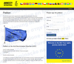 Amnesty International - European petition website