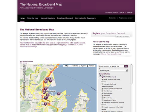 National Broadband Map (SilverStripe)