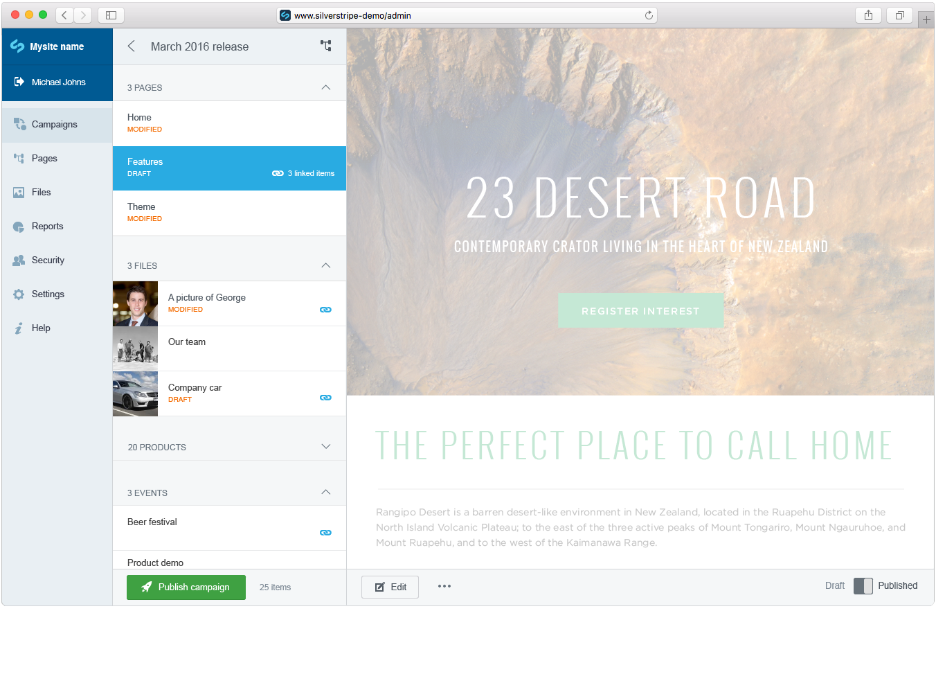 campaign preview C4 view item copy