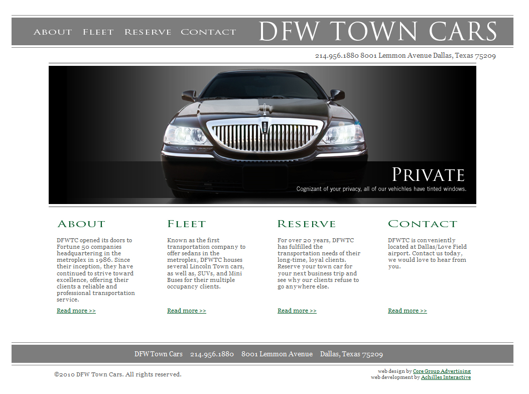 DFW Town Cars (Achilles Interactive)
