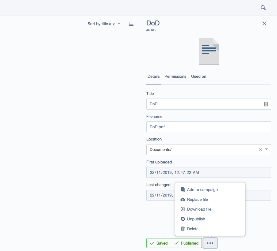 A new download action for quick access to a download link in the Files area