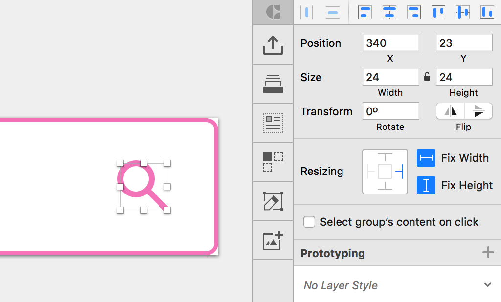 screenshot of using the pin tool and fixed width and height tools