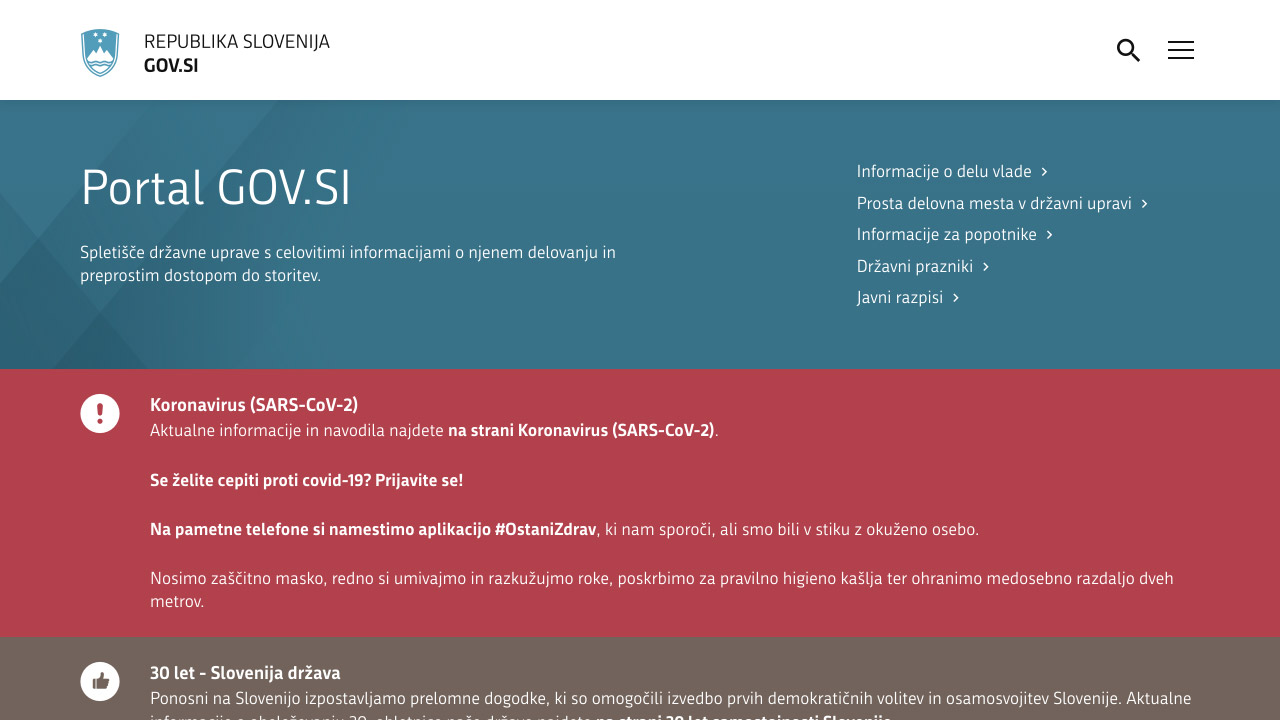 Slovenia's state administration website gov.si (Innovatif)