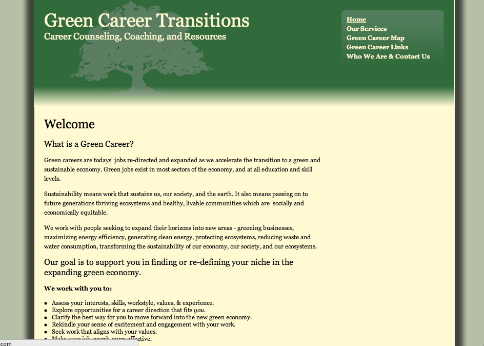 Green Career Transitions (Webbower)