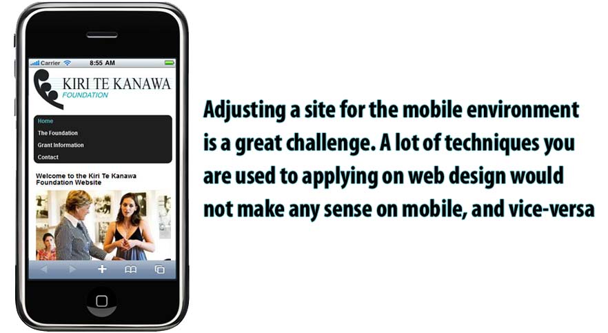 Kiri Te Kanawa Foundation Mobile Website (Web Torque)