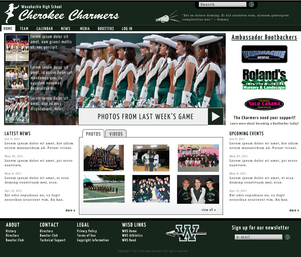 Waxahachie High School Cherokee Charmers Booster C (r0nn1ef)