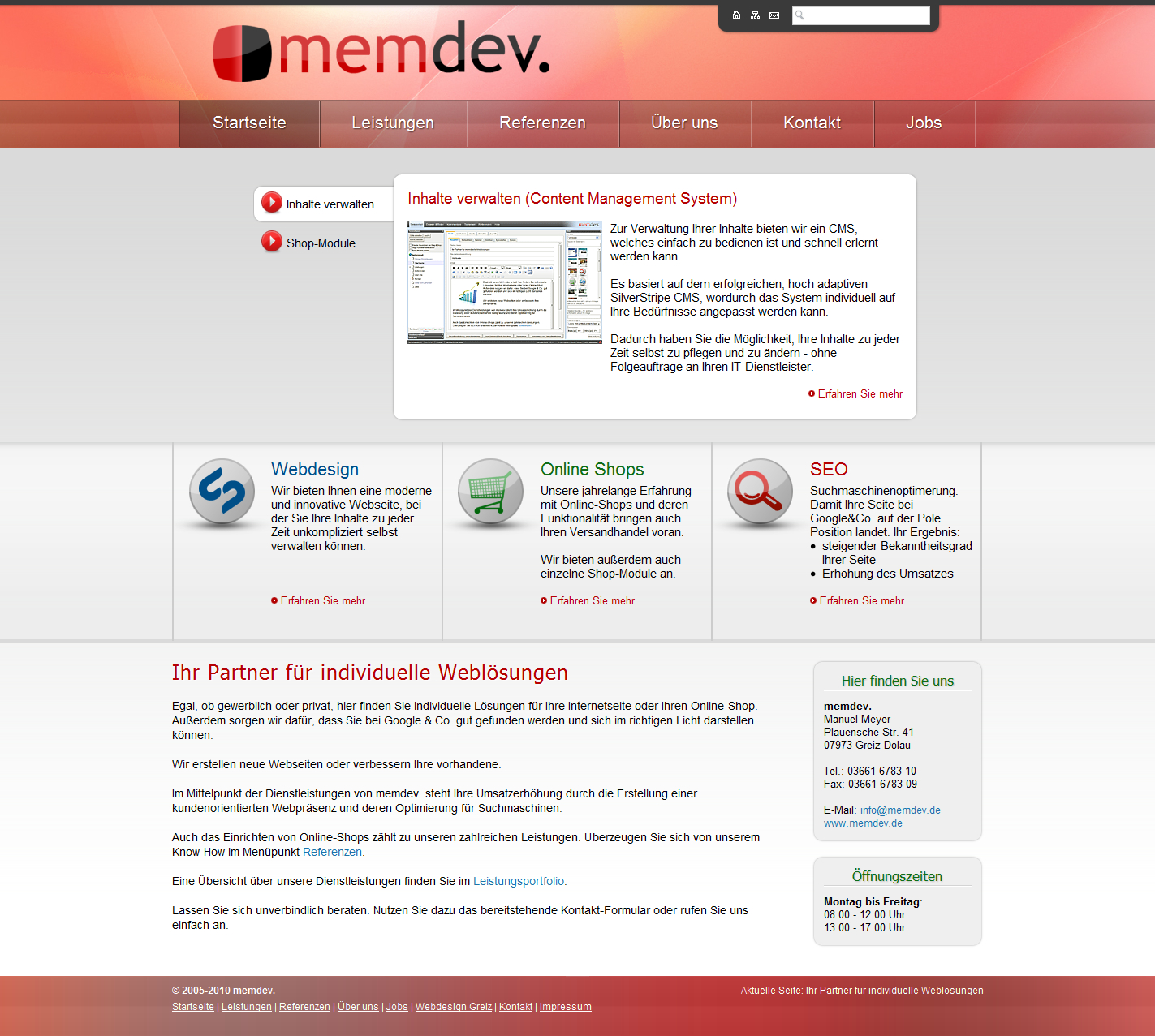 memdev. - Online-Shops, SilverStripe CMS, SEO (memdev)
