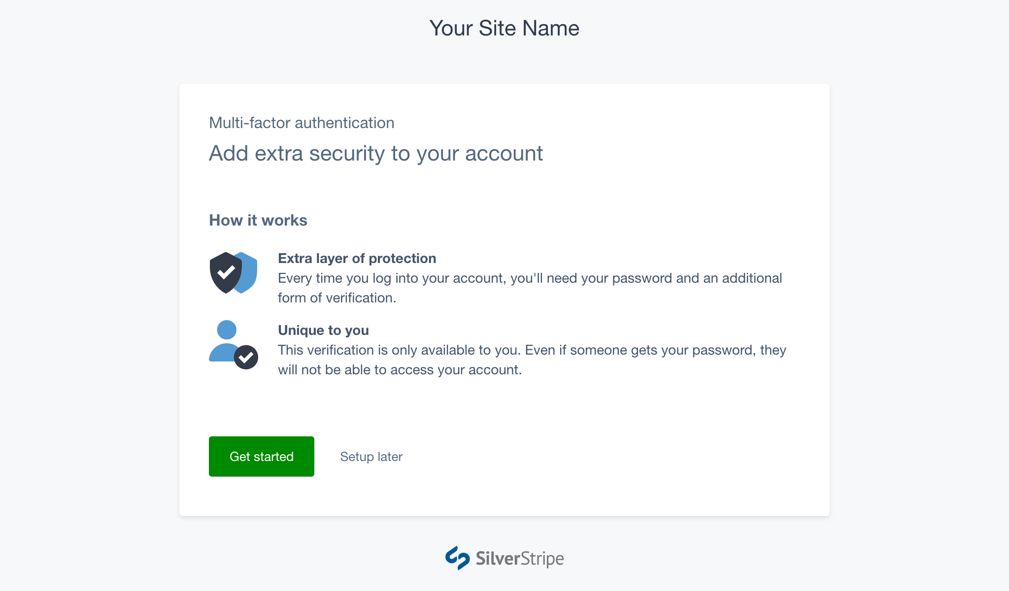 Setting up MFA for SilverStripe